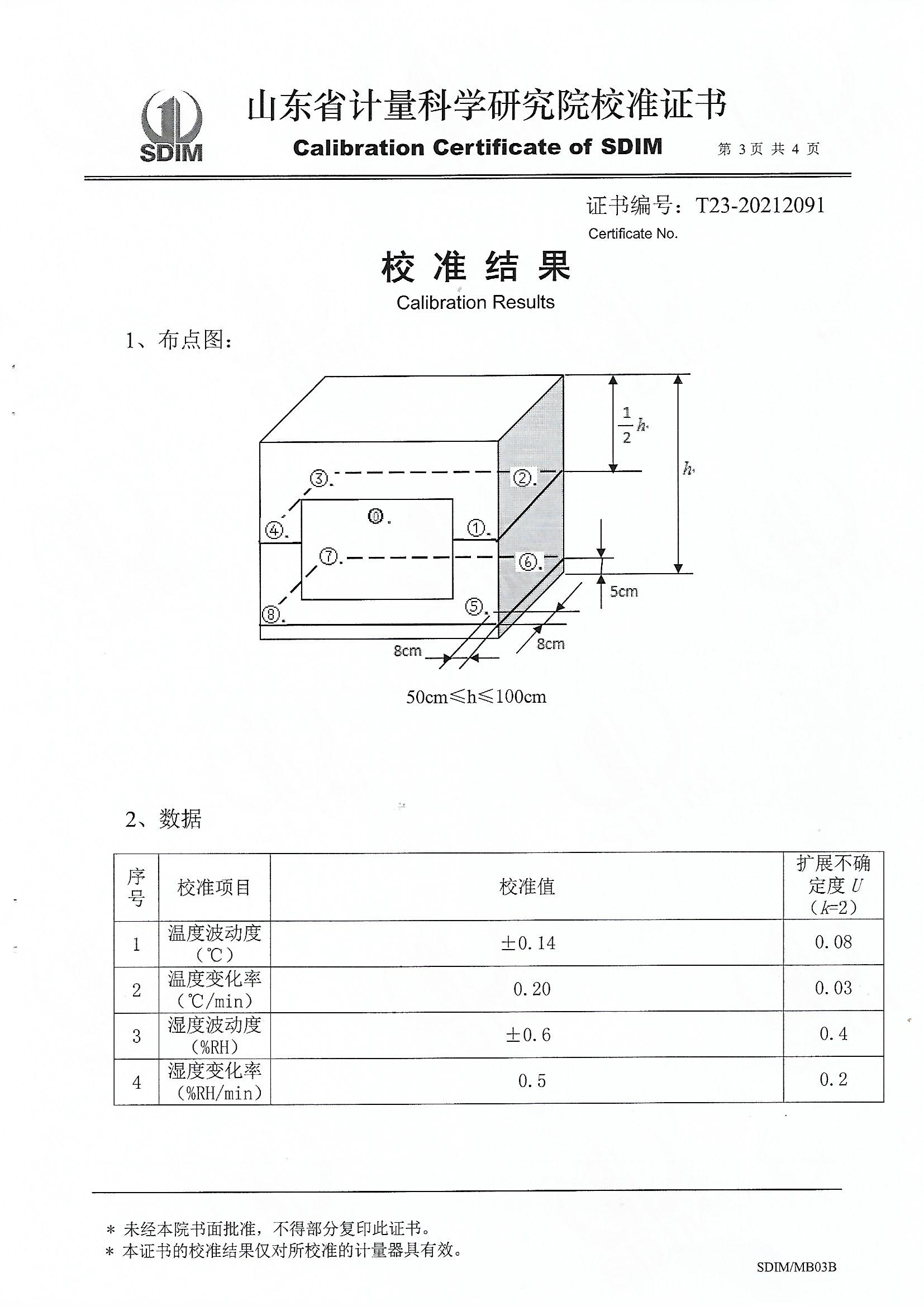 黑龍江華馨溫濕度檢定箱校準證書(shū) (4).jpg